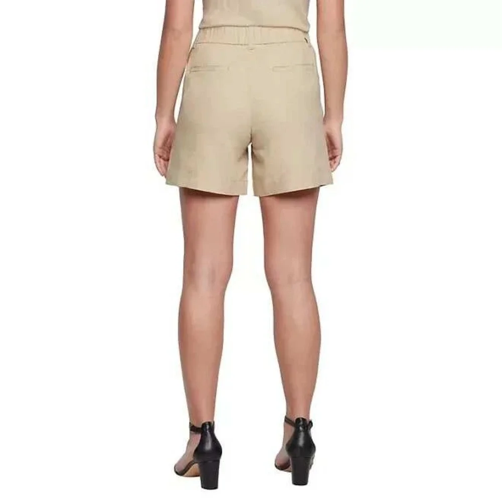 Express Linen Pleated High Waist Shorts with Pockets Casual‎ - Sz 10 /#6301 - Picture 4 of 5